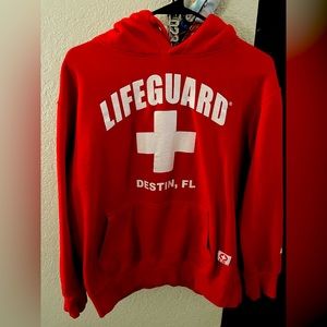 Red pull over sweater